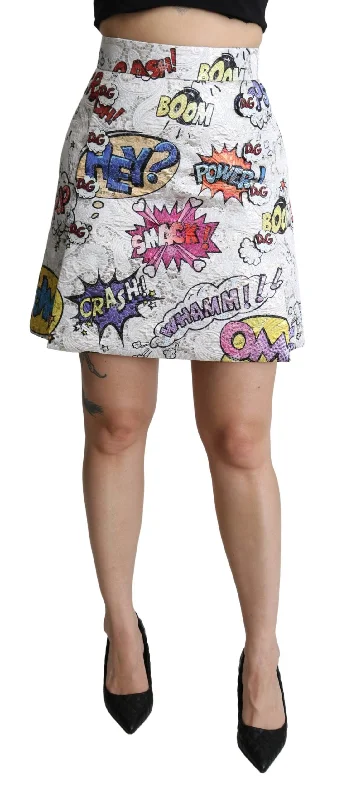 Dolce & Gabbana Chic Cartoon Brocade Mini Women's Skirt