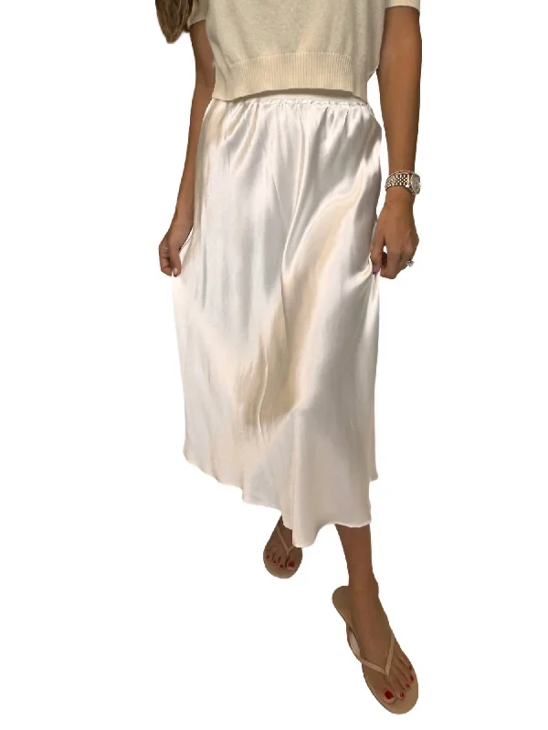 Satin Skirt In Cream