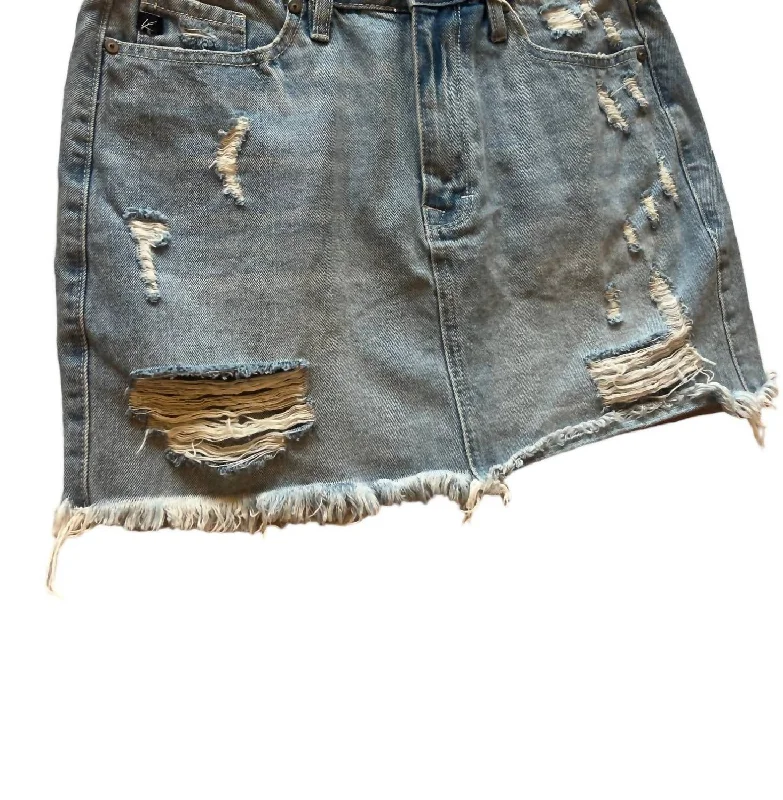 Women's Mini Skirt In Denim