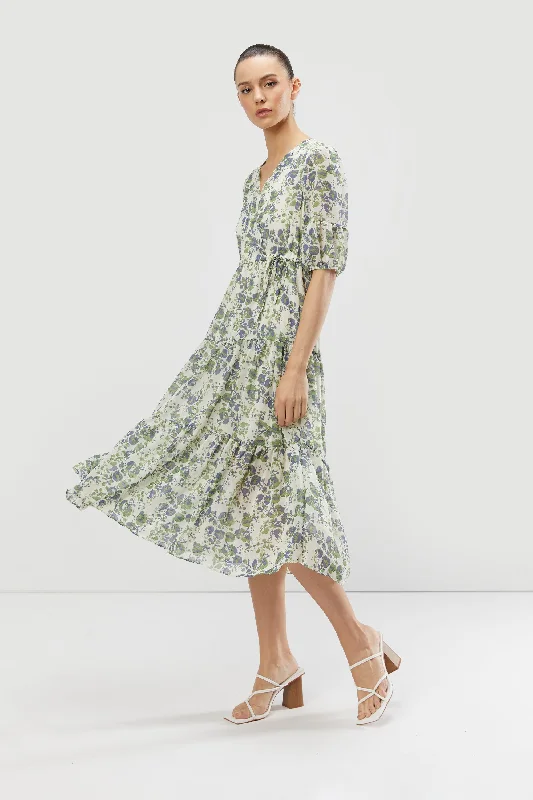 FLORAL MIDI DRESS