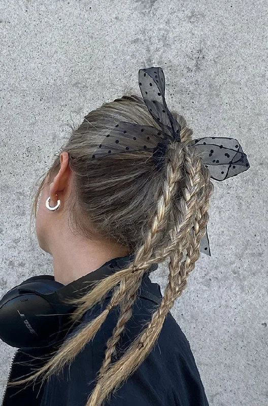 HAIR TIE WITH OVERSIZED BOW