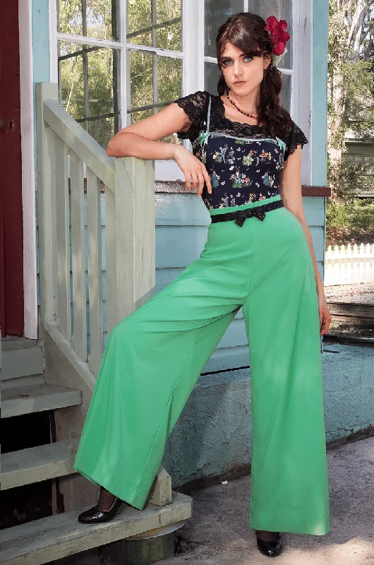 Cotton Tail Soiree Palazzo Pants (Green)