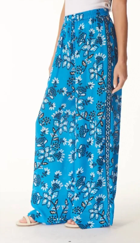 Miriam Pant In Blue Batik Print