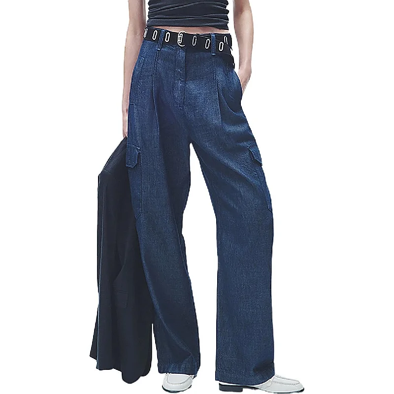 Womens Cargo Wide Leg Wide Leg Jeans