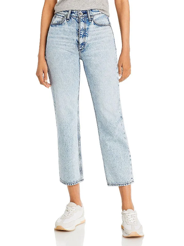 Womens Denim Ankle High-Waist Jeans