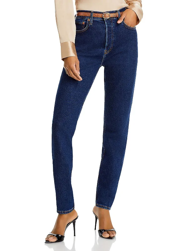 Womens High Rise 5-Pocket Skinny Jeans