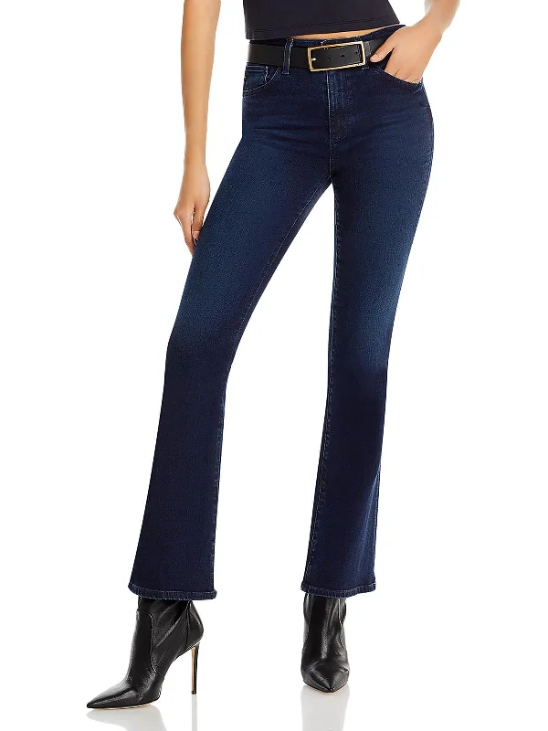 Womens High Rise Denim Bootcut Jeans