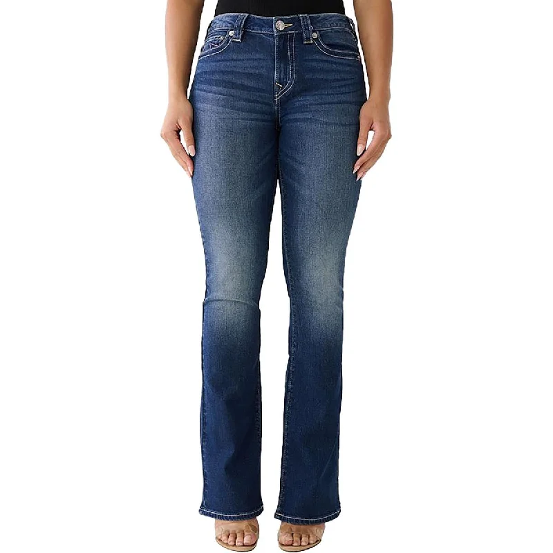 Womens Mid Rise Boot Cut Bootcut Jeans