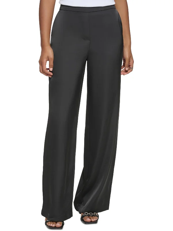 Womens Palazzo Flared Wide Leg Pants