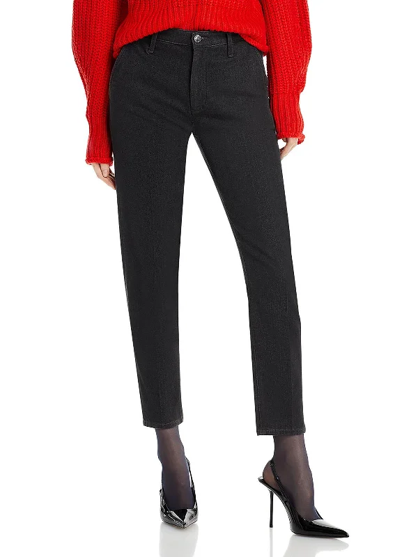 Womens Tailored Mid Rise Straight Leg Pants